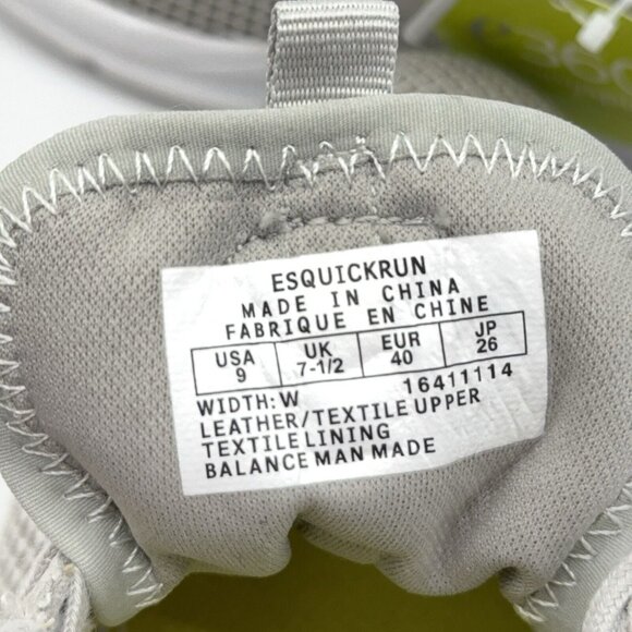 Easy Spirit Oxford Sneaker Leather Mesh Light Gray Quick Run Lace Up E360 Sz 9 W - Picture 9 of 10